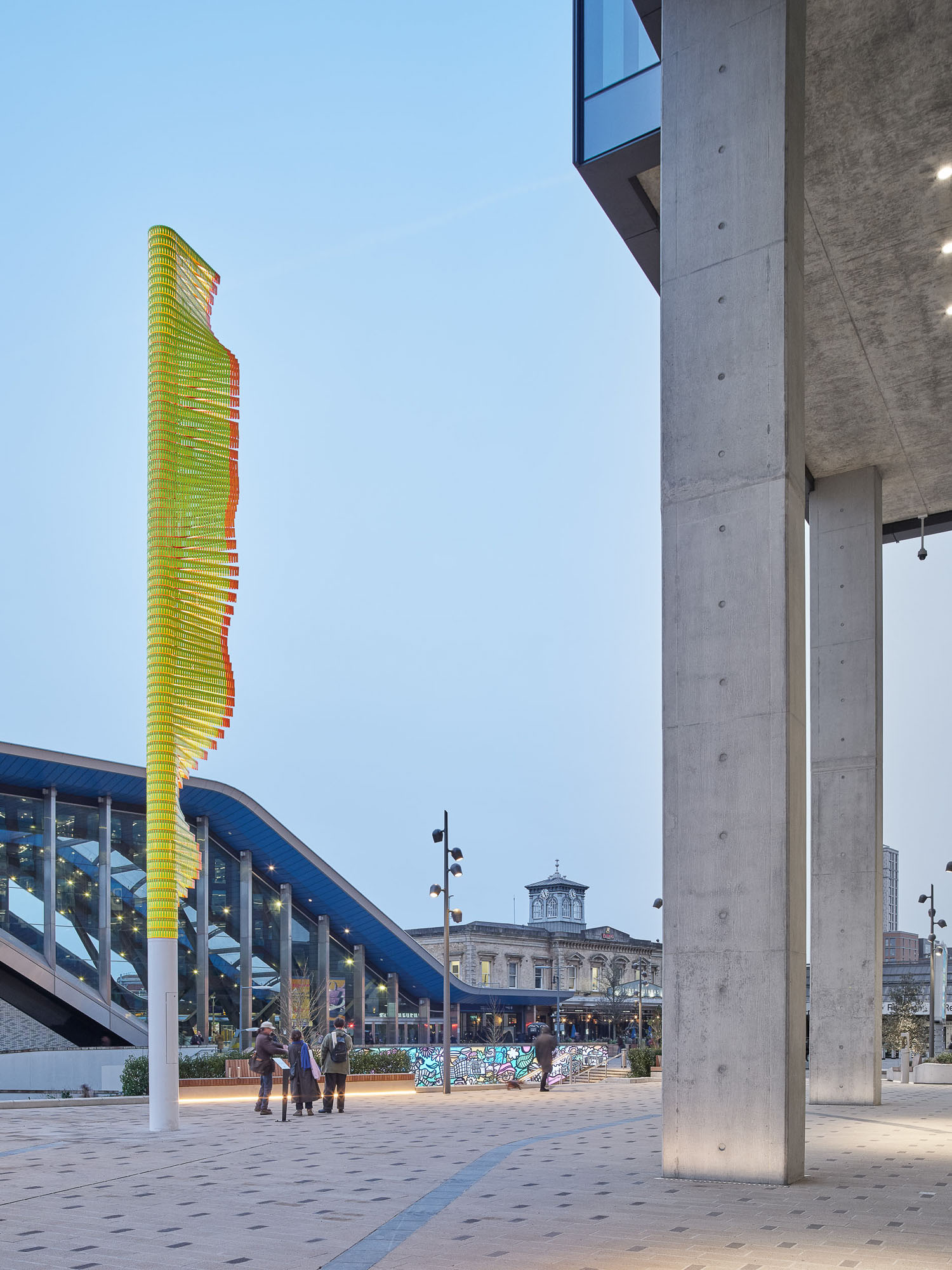Outdoor public space near Reading Station