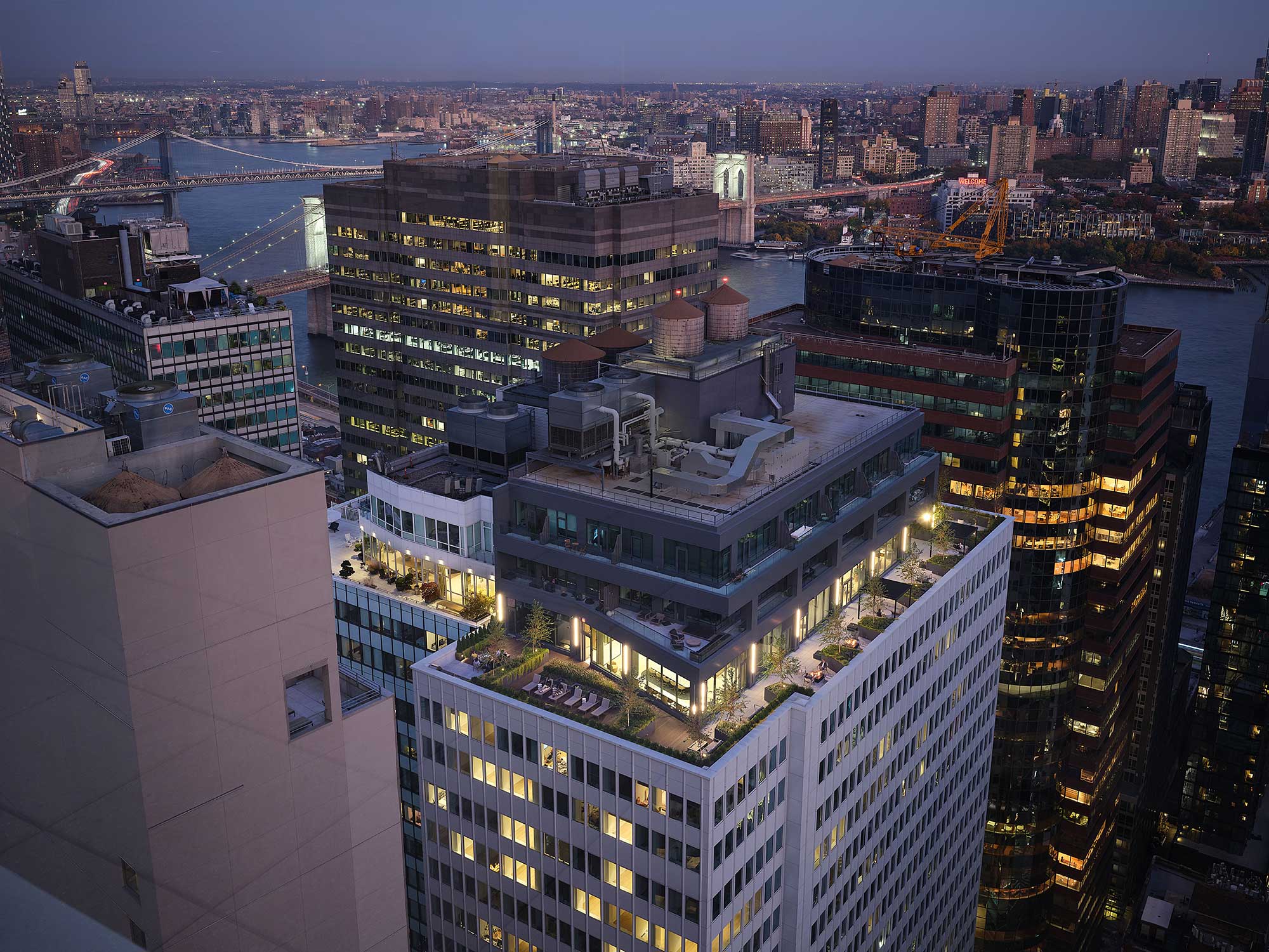 A city with many buildings.