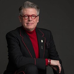 A man wearing glasses.