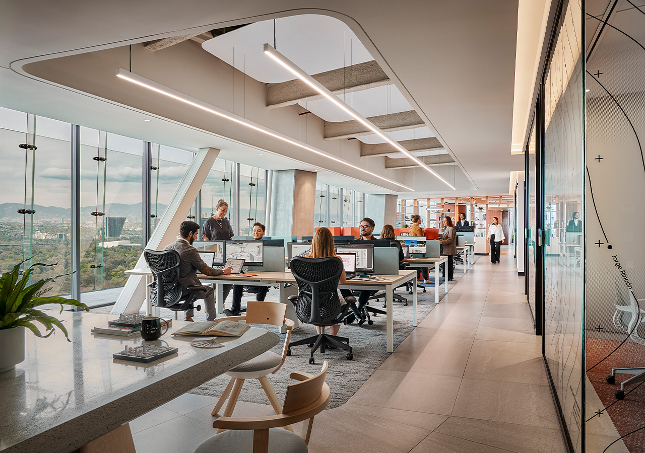 Gensler Mexico City office work stations