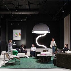 A group of people in a room.