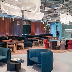 A person sitting at a table.